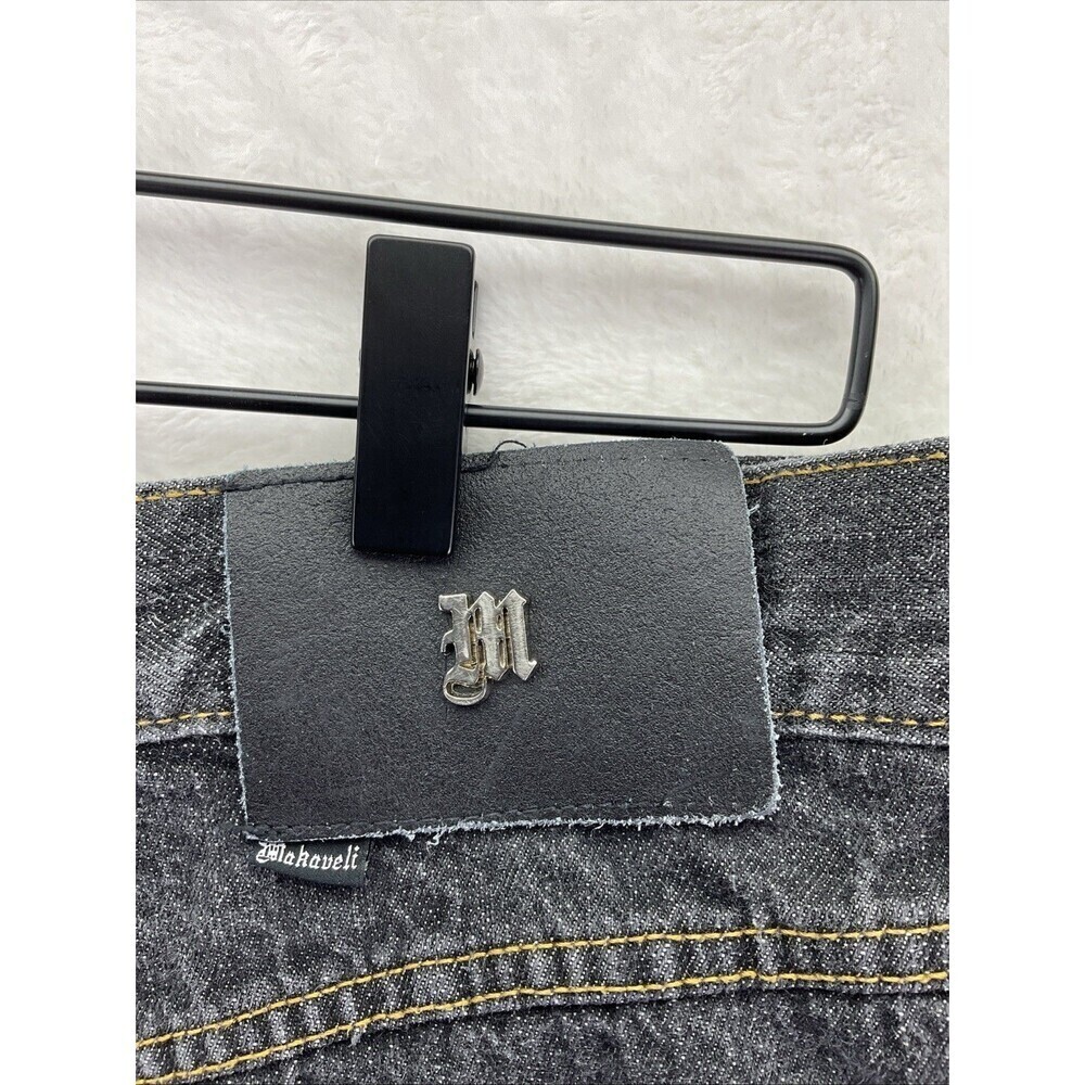 Vintage Y2K Makavelli Black Denim Jeans Mens sz 38x34 - Picture 9 of 9